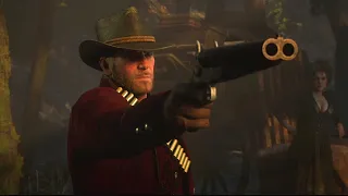 RDR2 - This scene becomes even more badass if Arthur uses a sawn off shotgun