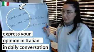 How to say “I think that” and “In my opinion” in Italian (Sub)