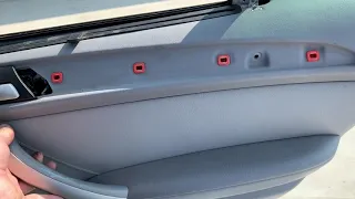 BMW X5 door panel removal w privacy shade 2002