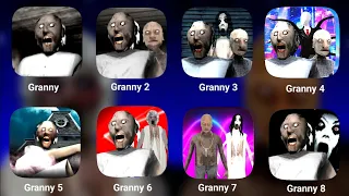 Granny 1, 2, 3, 4, 5, 6, 7 & 8 Gameplay