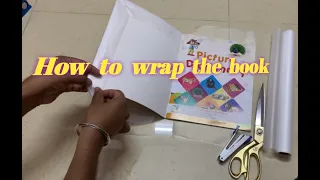 How to wrap a book in 4 simple steps | cover the note book with plastic/synthetic roll/laminated