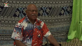 Fiji's Prime Minister traditionally welcomed by Civil Servants at Nabouwalu, Bua