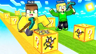Ik Doe Een 1vs1 Lucky Block Race Tegen SANTINO! (Minecraft)