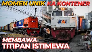 MOMEN KERETA KONTENER BAWA TITIPAN