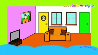 Room song | Vocabulary and grammar song | Gabor's DoReMi English songs | In this room