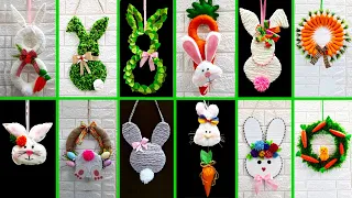 12 Economical Easter wreath with waste materials |DIY Low budget Easter/spring decor idea (Part 1)