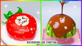 🍎 FAMILY STORYTIME 🍉 So Yummy Watermelon Cake Tutorials  Easy Fruit Dessert Recipes