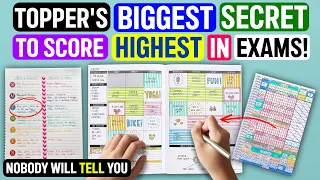 Topper's Biggest Secret To Score Highest in EXAMS|LAST MINUTE HACKS TO SCORE 95%