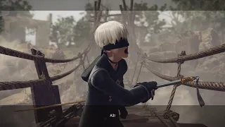 NieR Automata (Japanese Audio) - 9S fails to save 2B. 2B's last words with 9S