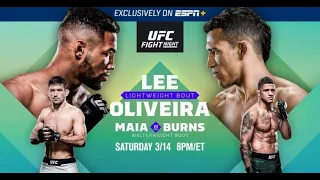 UFC Brasilia  - Lee vs Oliveira Results