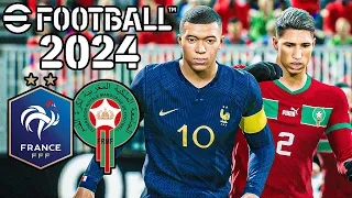 eFootball 2024 France vs Maroc PS5 Ultra Realistic Gameplay & Graphics MOD