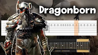 Skyrim Theme - Dragonborn - Guitar tutorial (TAB)