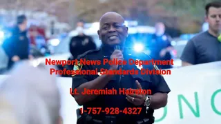 #NNPD Lt. #JerBear Hairston Calls Me Back, Says My Complaint Is Invalid, Not Gonna Do Anything