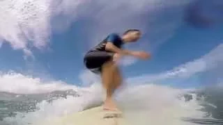 Short video learning to surf in Landas (France). goPro Hero 4 Silver