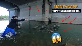 JALA IKAN DI SUNGAI JERNIH!!! TERNYATA SARANG IKAN NILA || FISHING NETS