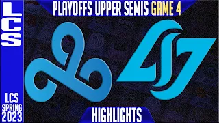 C9 vs CLG Highlights Game 4 | LCS Spring 2023 Playoffs Upper Semifinal | Cloud9 vs CLG G4