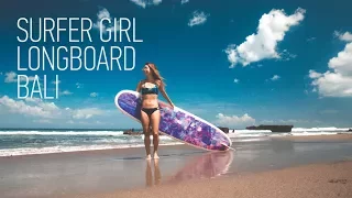 Surfer girl, Surfing on Bali, Batu Bolong