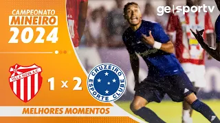 VILLA NOVA 1 X 2 CRUZEIRO | MELHORES MOMENTOS | CAMPEONATO MINEIRO 2024 | ge.globo