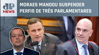 Deputado Sanderson quer que Moraes se explique sobre suposta censura; Serrão comenta