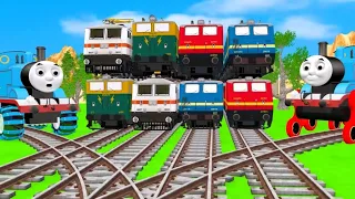 【踏切アニメ】あぶない電車 6️ TRAINS PASSING ON CRAZIEST & DANGEROUS RAILROAD TRACKS #14