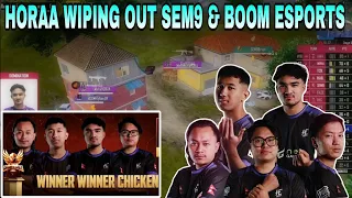 Horaa Esports Wiping Out Sem9 & Boom Esports | Horaa Esports Chicken Dinner #ruthless #lidomaasia