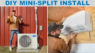 How To Install a DIY Mini-Split in a Workshop, Garage, or House | MR Cool Install 2024