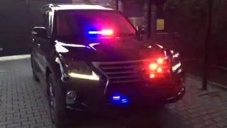 Lexus LX570 police light (стробоскопы и Lexus LX570)