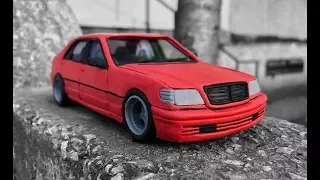 Mercedes w140 s600 from plasticine, did it yourself, how is it done?