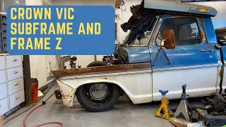 EP. 3) Installing crown vic front subframe and frame Z - 1968 Ford F100