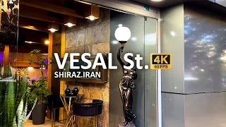 Shiraz Walking Tour, Vesal Shirazi St., Iran 2022 (4k video)