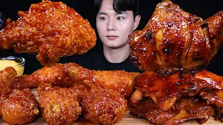 자메이카통다리 양념치킨 치킨 먹방ASMR MUKBANG SPICY BBQ CHICKEN & FRIED CHICKEN チキン バーベキューチキン eating sounds