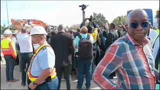 President Cyril Ramaphosa visits George building collapse site