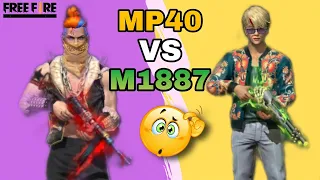 Mp40 Vs M1887 Which Gun Is Best 😱 Who Will Win ? (Part 1) - Garena Free Fire