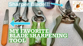 THIS CHEAP SHARPENING TOOL DOES THE JOB WELL.Garden Tool. How I Sharpen My Pruners Secateurs