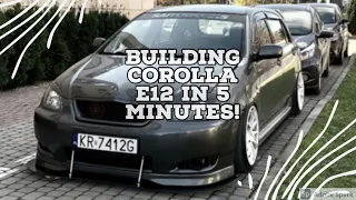 Building a Corolla E12 in 5 minutes!