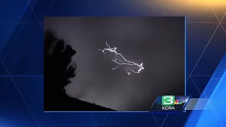 Lightning hits Sacramento County overnight