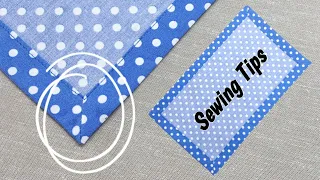 Sewing Tips | How To Sew Perfect Corners In Just A Couple Of Minutes | Sewing Techniques | #Diy