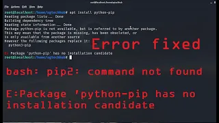 How to install Pip2 | bash: pip2 command not found fixed | Kali2020