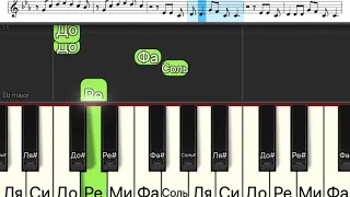 Егор Крид - Самая Самая (легкая песня одним пальцем на пианино + ноты)