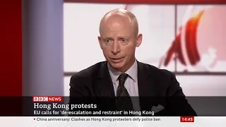 Matthew Henderson discusses violence in Hong Kong on BBC News