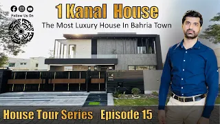 1 Kanal Modern Elevation Luxury House For Sale |Bahria Town Lahore | Complete Tour @alanzaassociates