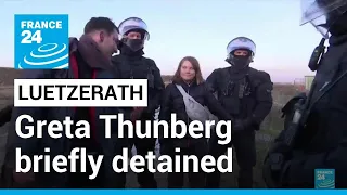 Greta Thunberg briefly detained at German coal mine protest • FRANCE 24 English