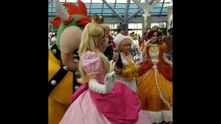 Super Mario bros cosplay with Bowser, Princess Peach, toadstool and Princess Daisy! Thank you all!!!