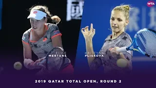 Elise Mertens vs. Kristyna Pliskova | 2019 Qatar Total Open Second Round | WTA Highlights