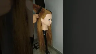 pulling technique with comb#short #viral #hairstyle