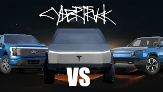 Tesla Cybertruck vs Ford F-150 Lightning vs Rivian R1T | The Ultimate Electric Truck Showdown