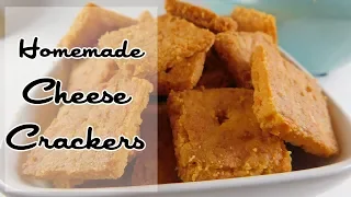 Cheesy Crackers | Homemade Cheese Cracker Recipe