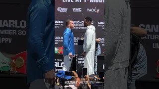 Canelo not INTIMIDATED by BIGGER Jermell Charlo at LA press conference!