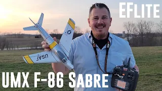 E-flite - F-86 Sabre - UMX - Maiden Flights + Unbox, Build, & Radio Setup