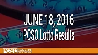 PCSO Lotto Results June 18, 2016 (6/55, 6/42, 6D, Swertres & EZ2)